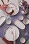 Hermia Juego de Desayuno de Porcelana de 14 Piezas - Blanco